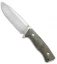 Saturn Knives Titano Fixed Blade Knife Green Micarta (6" Satin)