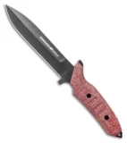 Viper Knives Fearless Fixed Blade Knife Red Micarta (6" Black)