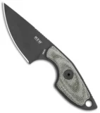 MKM Voxnaes Mikro 1 Fixed Blade Knife Green Canvas Micarta (2" Black)