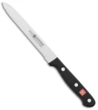 Wusthof Gourmet Serrated Utility Knife Black (5" Satin Serrated)
