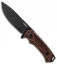 WOOX Rock62 Fixed Blade Knife Engraved Walnut Wood (4.5" Black)
