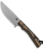 Attleboro Knives Caribou Mountain Skinner Fixed Blade Knife Tan G-10 (4.25" SW)