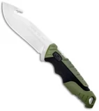 Buck Pursuit Large Guthook Fixed Blade Knife Green GFN (4.5" Satin) 0657GRG