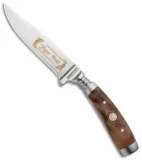 Boker Jager Gold Gobec Nicker Fixed Blade Knife Walnut Wood (4" Satin) 122532
