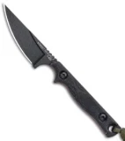 TOPS Knives Street Scalpel 2.0 Fixed Blade Knife Black Micarta (3.13" Black)