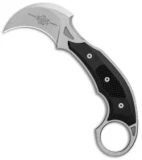 Microtech Bastinelli Iconic Karambit Fixed Blade Knife (Stonewash) 118-10R