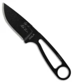 ESEE Knives Izula Black Signature Model Survival Neck Knife w/ Sheath