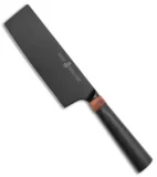 Tuo Cutlery Dark Knight Nakiri Cleaver Knife Black Pakkawood (6.5" Black)