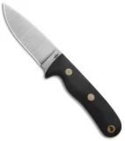Battle Horse Pit Bull Fixed Blade Knife Black Micarta (3.5" Satin Flat) BHK