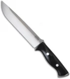 Bark River Knives Bravo II Black Canvas Micarta Fixed Blade Knife (7" Plain)