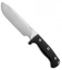 LionSteel M7 Hunting Fixed Blade Knife Black Micarta (7" Satin)