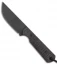 JRs Knives Str8 BK Fixed Blade Knife Chisel Black Burlap Micarta (2.75" Black)