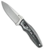 Kizlyar Supreme Urban Niolox Fixed Blade Knife Gray/Black G-10 (3.75" Satin)