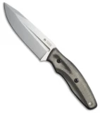 Kizlyar Supreme City Hunter AUS-8 Fixed Blade Knife Black Micarta (4.125" Satin)