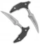 Microtech BEE S/E Wharncliffe Double Push Daggers Black G-10 (2.5" BB Full Serr)