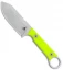 White River Firecraft 3.5 Pro Fixed Blade Knife Neon Green G-10 (3.5" Stonewash)