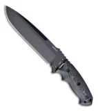 Hogue Knives EX-F01 Large Tactical Fixed Blade Knife Black G10 (7" Plain) 35159