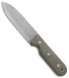 Battle Horse Knives Bushman Fixed Blade Green Micarta (5.5" Satin) BHK