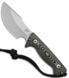Treeman Combat Knives Path Finder Fixed Knife Green/Black Micarta (4.2" Gray)