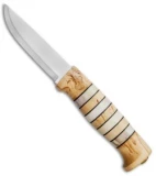 Helle Knives Arv Fixed Blade Knife Bone/Wood (3.5" Mirror Polish) #14