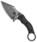 John Gray + Borka Blades SRambit Fixed Blade Knife Carbon Fiber (3.6" Acid Wash)