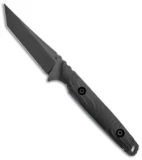 Toor Knives Kingpin Tanto Fixed Blade Knife Black G-10 Purple Liner (4" Black)
