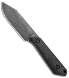 Maverick Customs Compact Clip Point Fixed Blade Knife Boeing CF (3.6" Black SW)