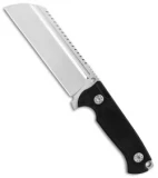 Andre De Villiers Saw Butcher Fixed Blade Knife  Black G-10 (5.8" Satin D2) AdV