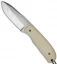 Chuck Gedraitis Snubnose Fixed Blade Knife w/ Tan G-10 (3.06" Hamon)