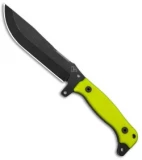 DoubleStar Pathseeker Bushcraft Fixed Blade Hi-Vis Green G-10 (6.5" Black SW)