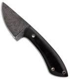 Tallen 3.25" Drop Point Fixed Blade Knife Dark Horn (3.25" Damascus)