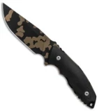 Burnley Knives BRNLY Huck Fixed Blade Knife Black G-10 (4.5" Bronze Camo)