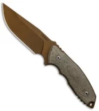 Burnley Knives BRNLY Huck Fixed Blade Knife Green Canvas Micarta (4.5" Bronze)