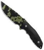 Burnley Knives BRNLY Huck Fixed Blade Knife Black G-10 (4.5" OD Green Camo)