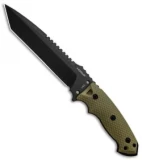 Hogue Knives EX-F01 Large Tanto Fixed Blade OD Green G-10 (7" Black) 35108