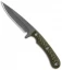 RMJ Tactical Sparrow Fixed Blade Knife Dirty Olive G-10 (3" Gray Cerakote)