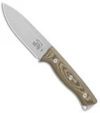 White River Ursus 45 Fixed Blade Knife Maple/Black Richlite (4.5" Stonewash)