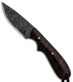 T.M. Hunt Custom Hedgehog Fixed Blade Knife Curly Maple (3.75" Acid)