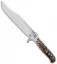 Linder Rehwappen Hakenerl Bowie Fixed Blade Knife Stag (6.5" Satin)