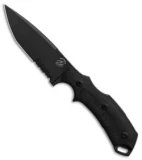 Bastinelli RED V2 Fixed Blade Knife Black G-10 (4" Black Serr)