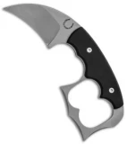 Red Horse Knife Works Malice Double Knuckle Fixed Blade Black G-10 (2.6" SW)