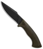 Winkler Knives Pathfinder Fixed Blade Knife Green Micarta (4.75" Black)