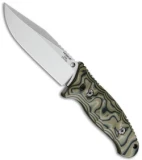 Hogue EX-F02 Clip Point Fixed Blade Black/Green G-10 (4.5" Stonewash)