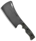 TOPS Knives El Chappo Cleaver Fixed Blade Knife Black Micarta (6" Acid SW)