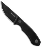 Real Steel Receptor Fixed Blade Neck Knife Black G-10 (2.75" Black Stonewash)
