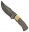 Tallen Flowing Creek Clip Point Fixed Blade Knife Blank Brass (3.75" Damascus)