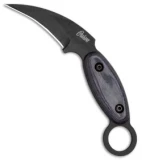 Ontario Curve Karambit Fixed Blade Knife Lam. Hardwood (3.8" Black) 8701 OKC
