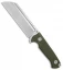Andre De Villiers Saw Butcher Fixed Blade Knife OD Green G-10 (6" Satin) AdV
