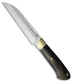 Bark River Hauk Fixed Blade Knife Black Canvas Micarta (5.75" Satin)