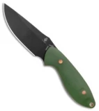 Kizer Garza Sequoia Fixed Blade Knife OD Green G-10 (3.78" Black) 1022A2